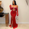 Sahar glam gown w/gloves (Red)