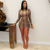 Sleek glam mini dress (Bronze)