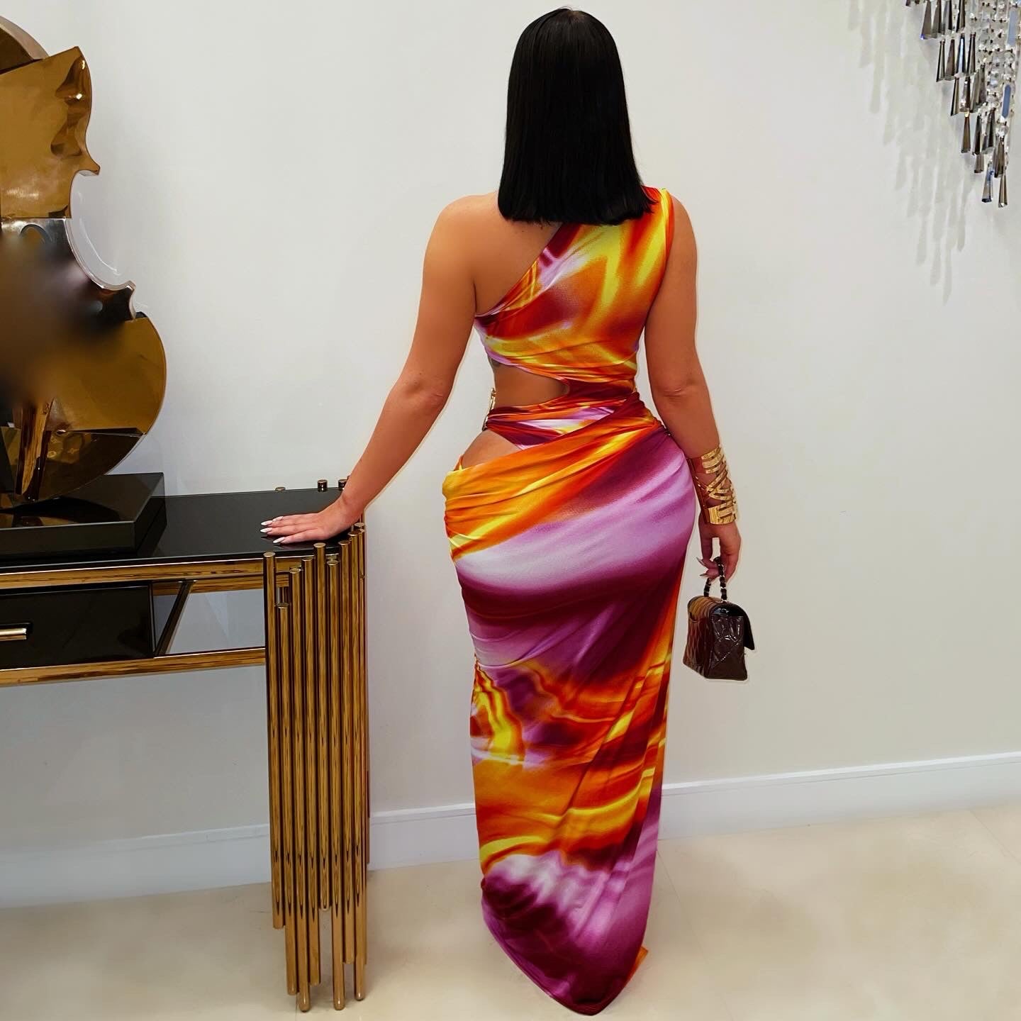 Posh couture dress (Wine multi)