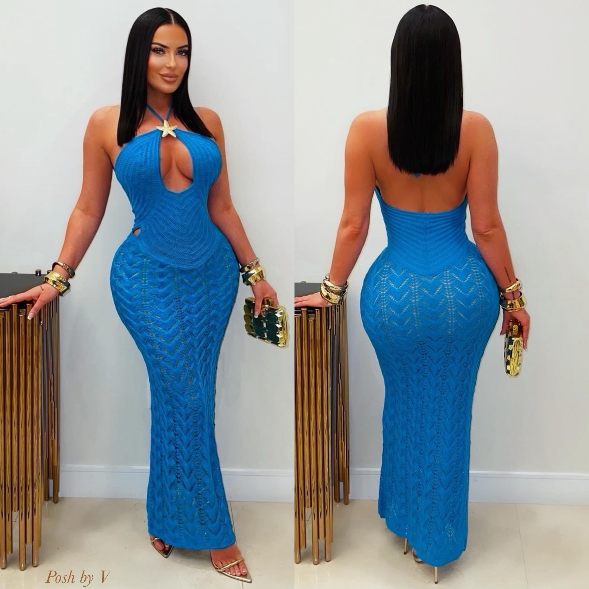 Paruzza crochet dress (Blue)