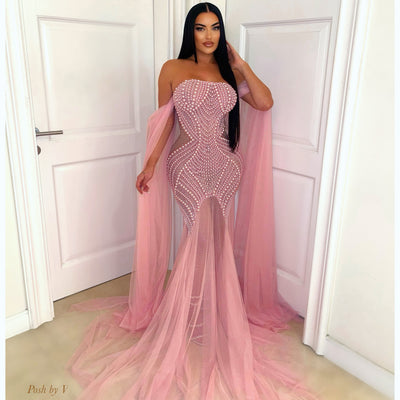 Pearl goddess dress (Pink)