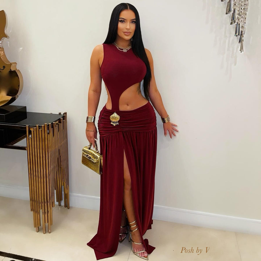 Casey fur pants set (Brown/bronze)