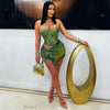 Beulah corset mini dress (Green)