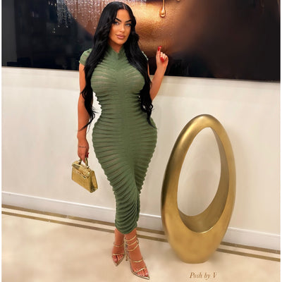 Kia midi dress (Olive)