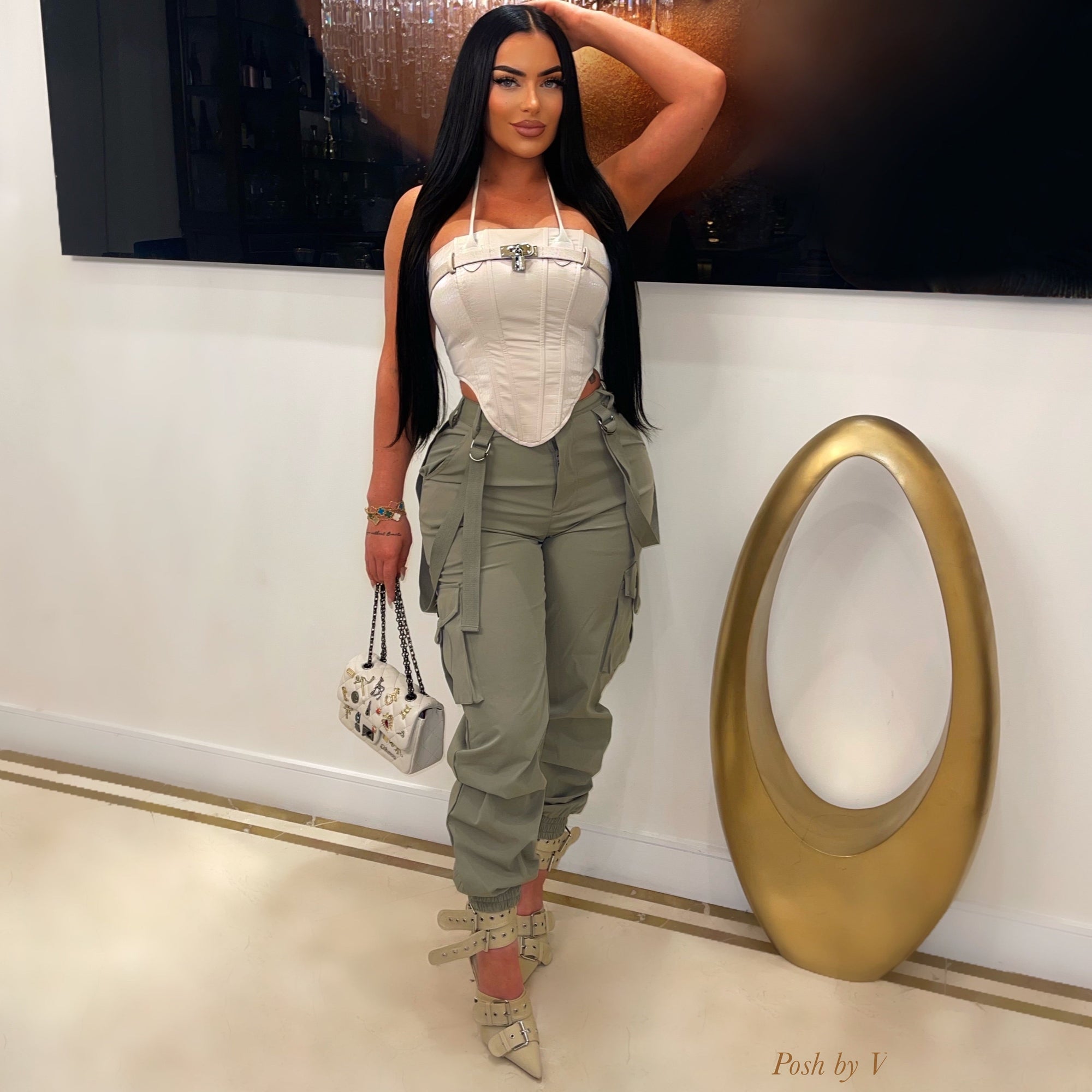 Paige cargo pants (Blue)