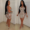Cher crystal dress (Nude/silver)