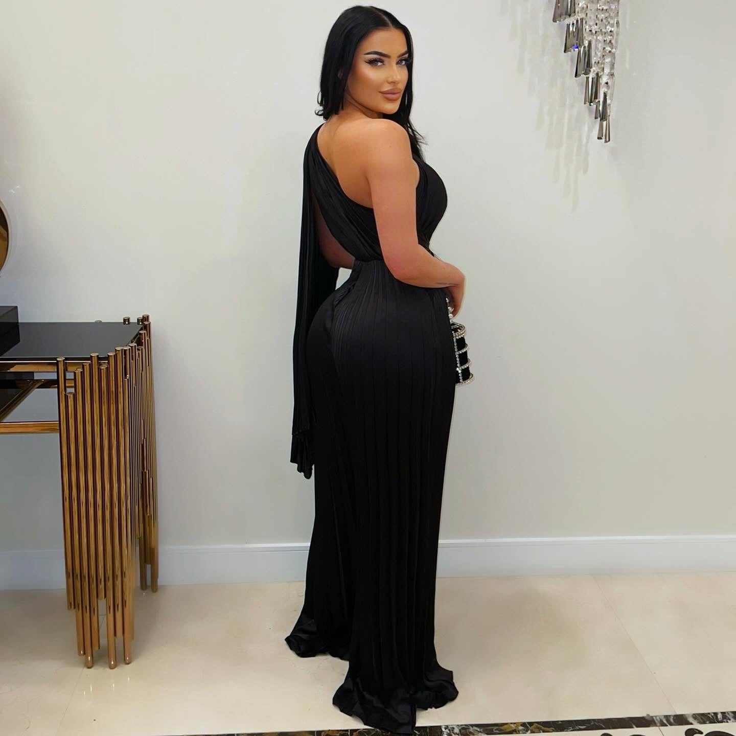 Georgina palazzo jumpsuit (Black)