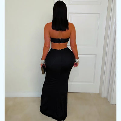 Gigi crystal dress (Black/silver)