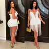 Cabo fringe romper (White/gold)