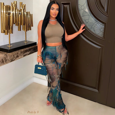 Eden pants (Green/brown)