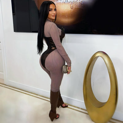 Deja jumpsuit (Taupe/bronze)