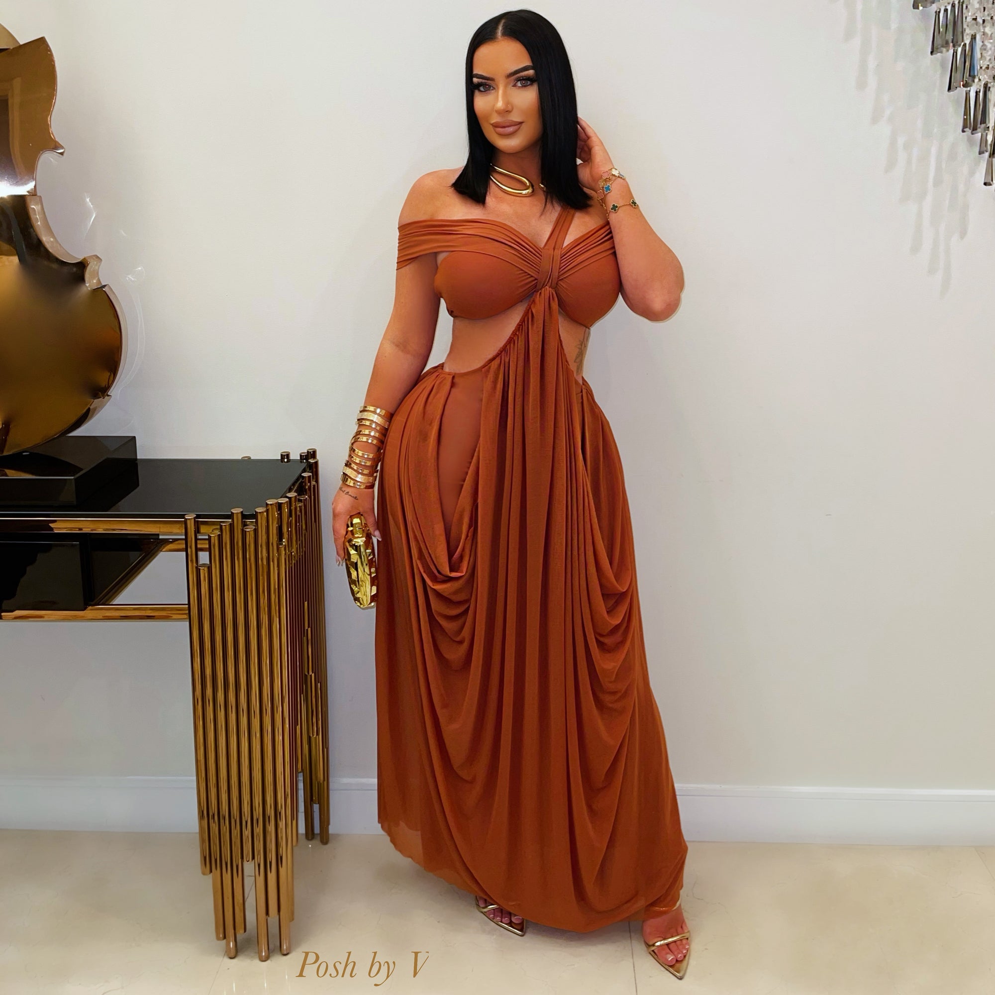 Lavae maxi dress (Brown)