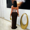 Hana twist maxi dress (Brown/nude)
