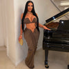 Jeru ruched skirt set (Black)