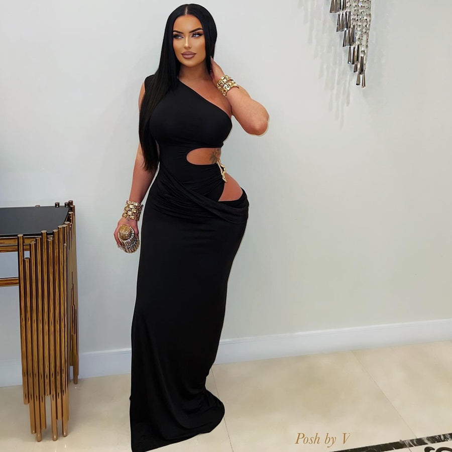 Solise couture dress (Black/gold)