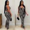 Cocci zebra maxi dress (Black/nude)