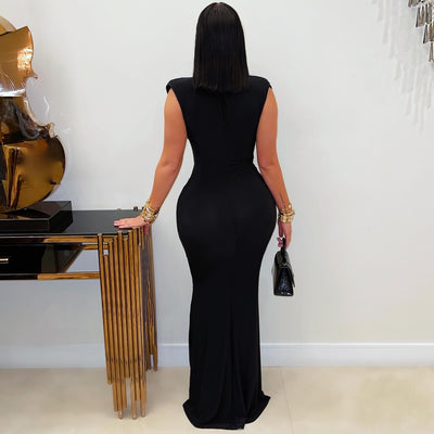 Cefian dress (Black/gold)