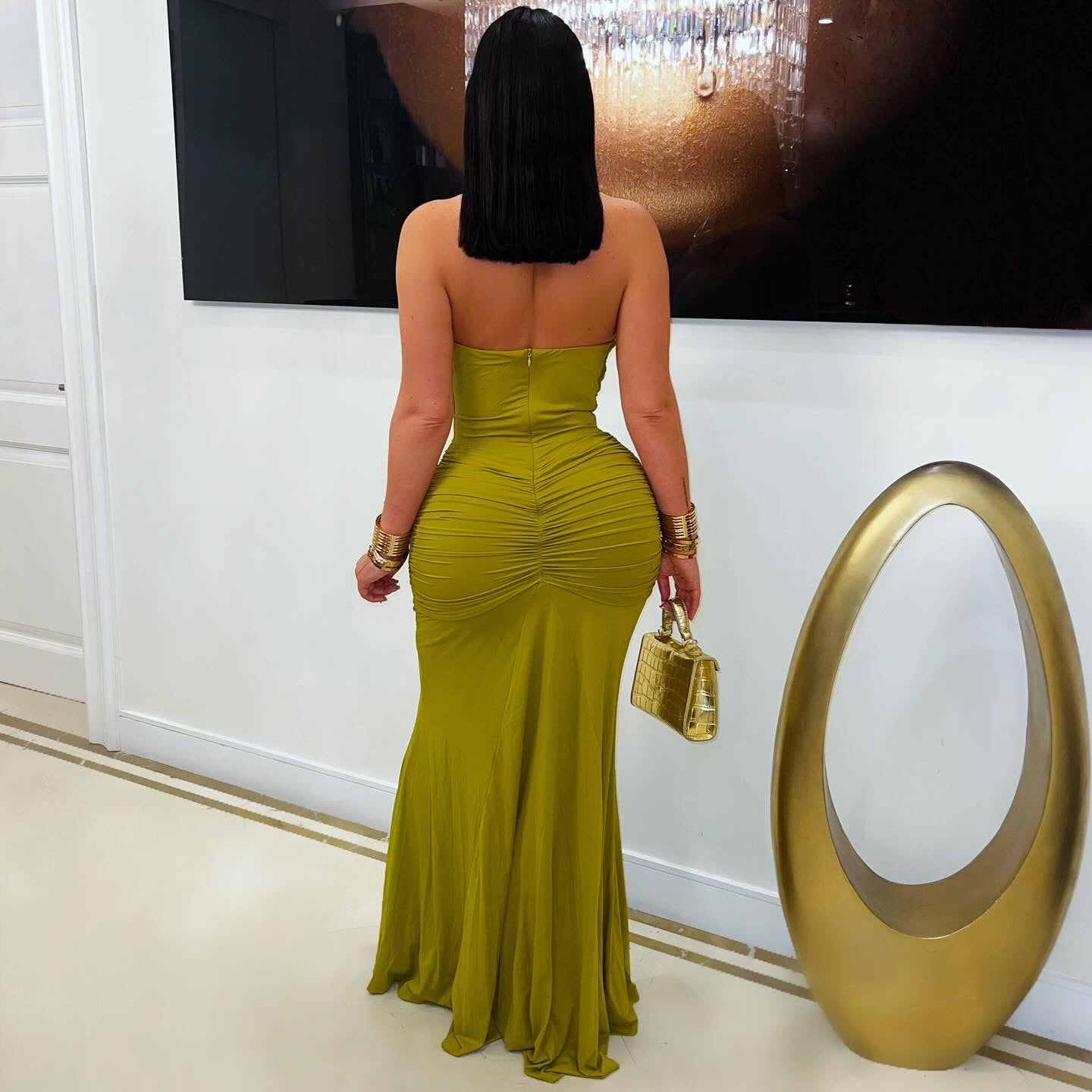 Imani ruched maxi (Wine)