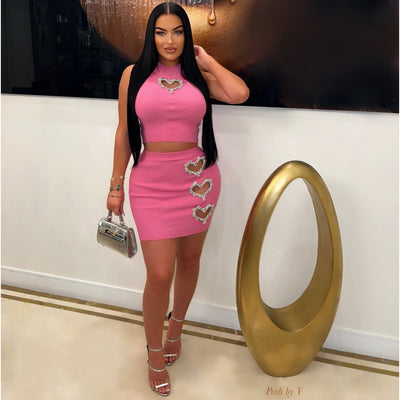 Love skirt set (Pink)