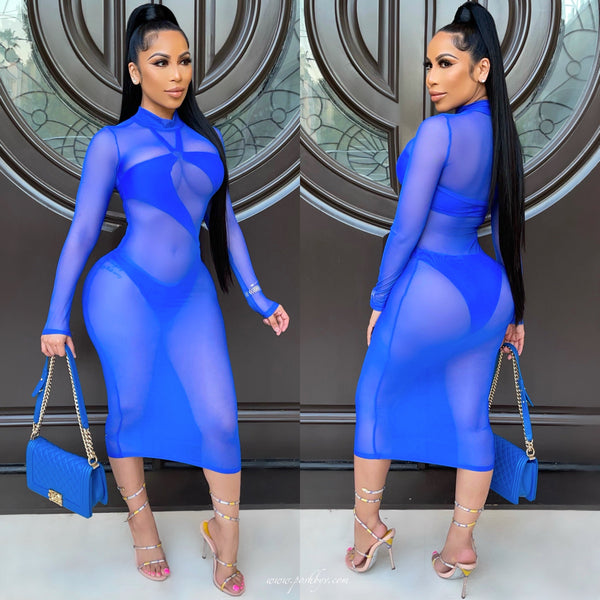 Olivia mesh midi (Ivory) Posh By V