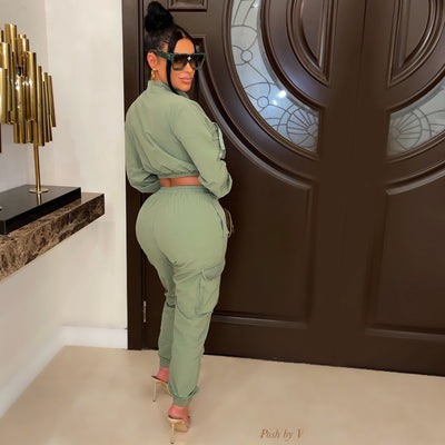 Harlem pants set (Olive)