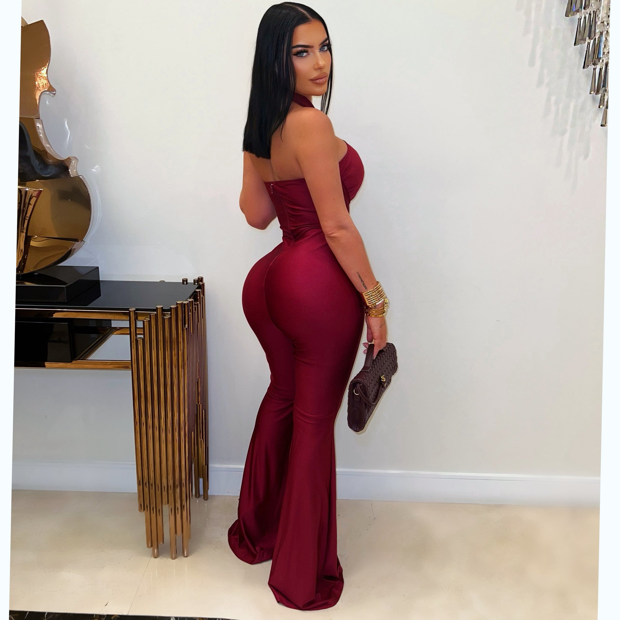 Remy wrap jumpsuit (Wine)