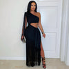 Yuri glam fringe dress (Black)