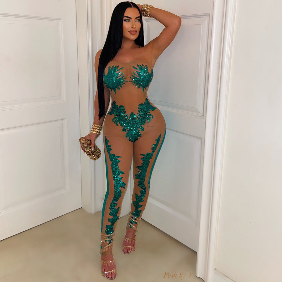 Aura glam jumpsuit (Green)