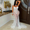 Zique lace glam dress (White)