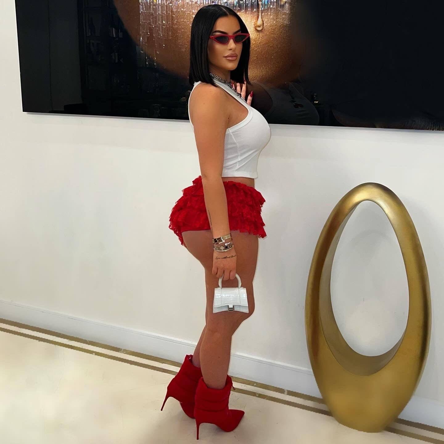 Jazzy lace shorts (Red)