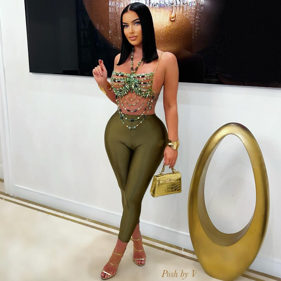 Yeri crop leggings (Olive)