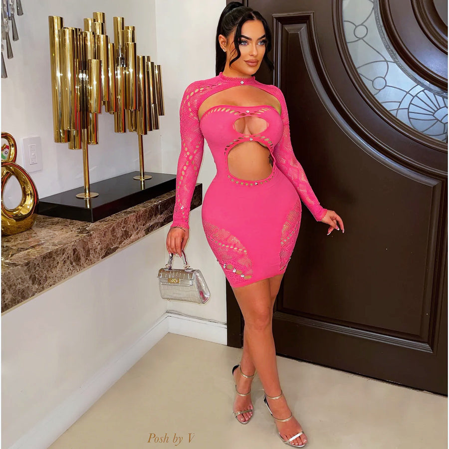 Liz mini dress (Pink)