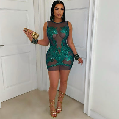 Serita glam dress (Emerald)