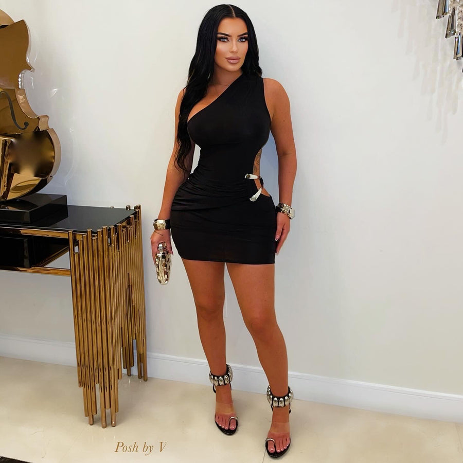 Trivi mini dress (Black/silver)