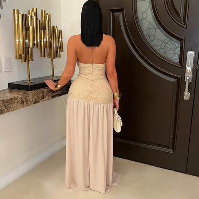 Tylea maxi dress (Beige/gold)
