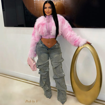 Candy fur jacket (Pink)