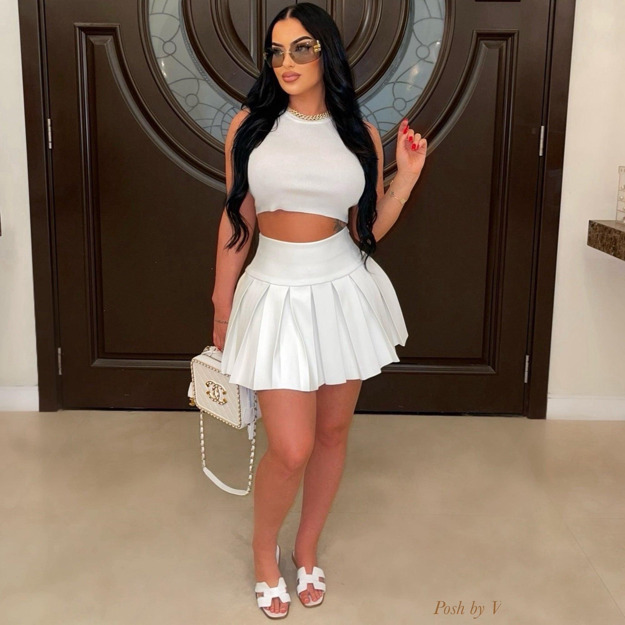 Koko skater skirt set (Olive)