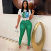 Molly iridescent jeans (Chrome green)
