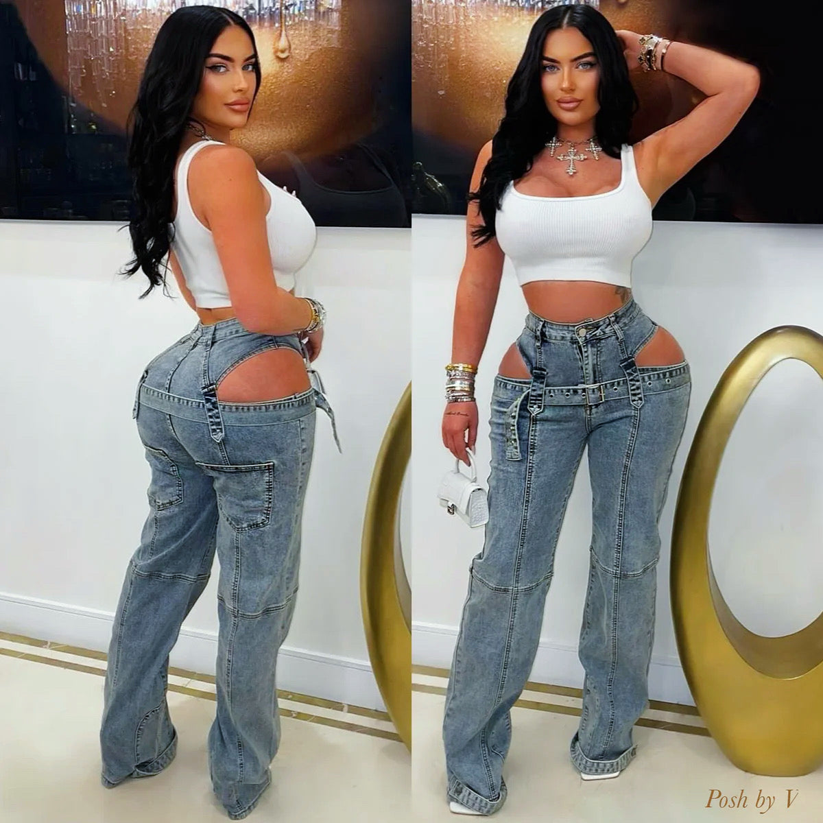 Vers crop top (White)