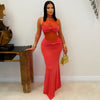 Slaja knot maxi dress (Orange)