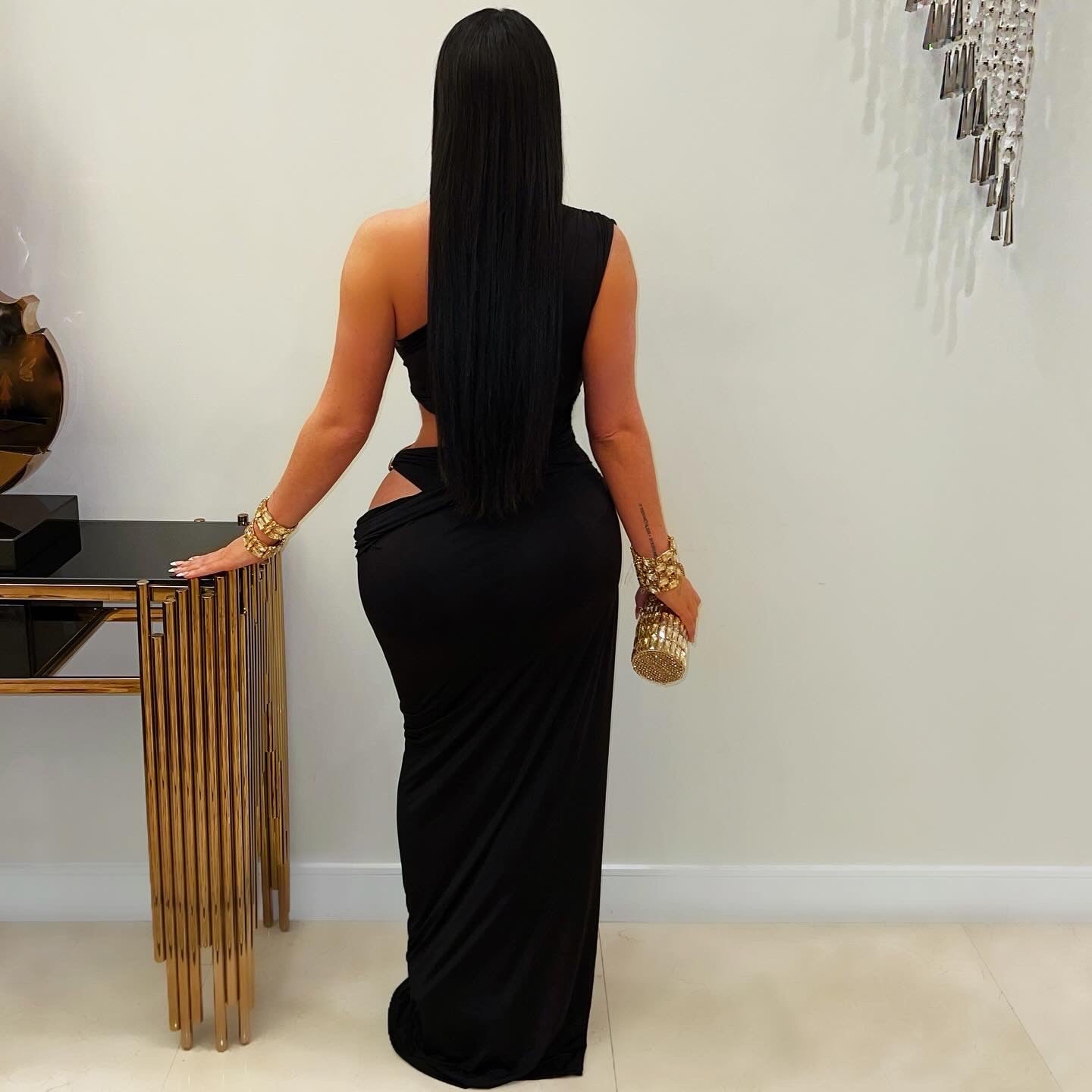 Solise couture dress (Black/gold)