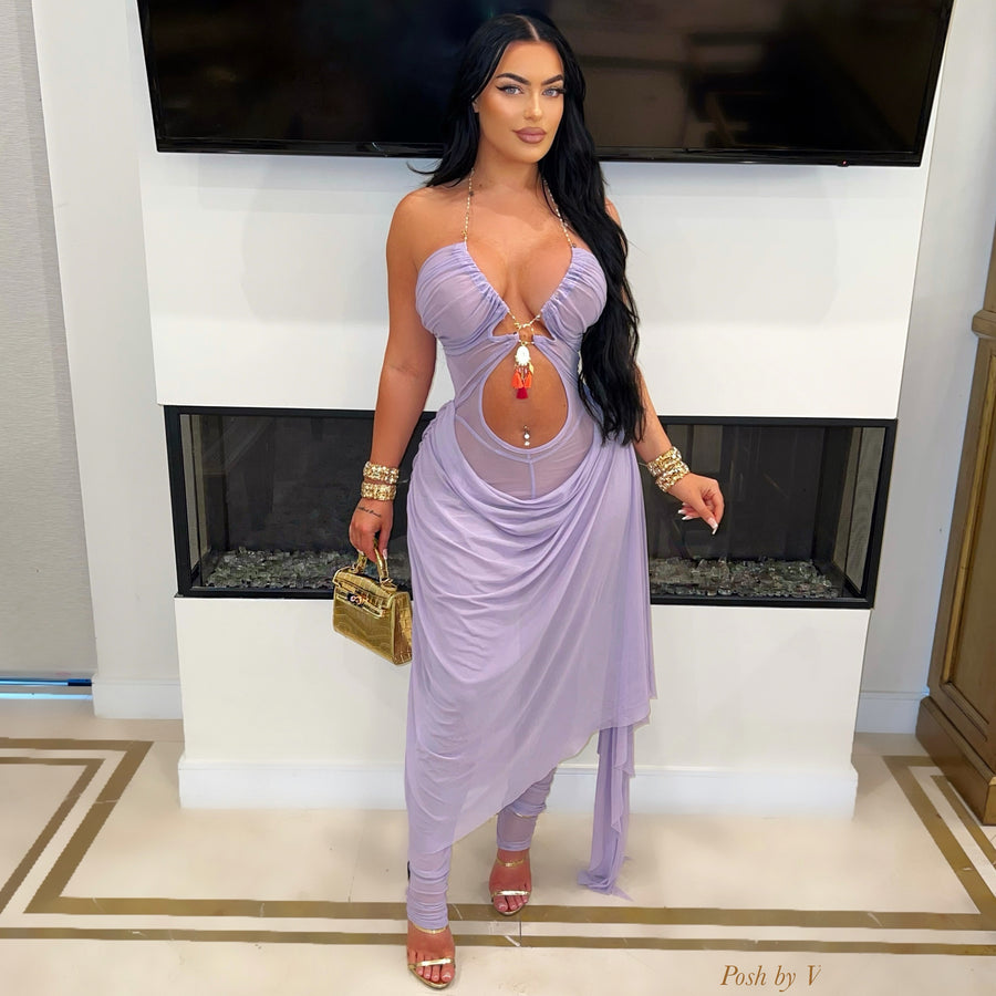 Aubri maxi dress (Lilac)