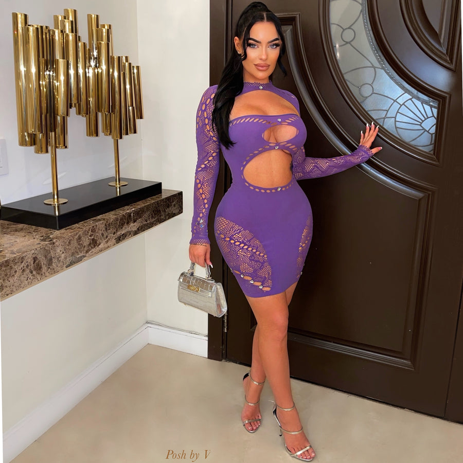Liz mini dress (Purple)
