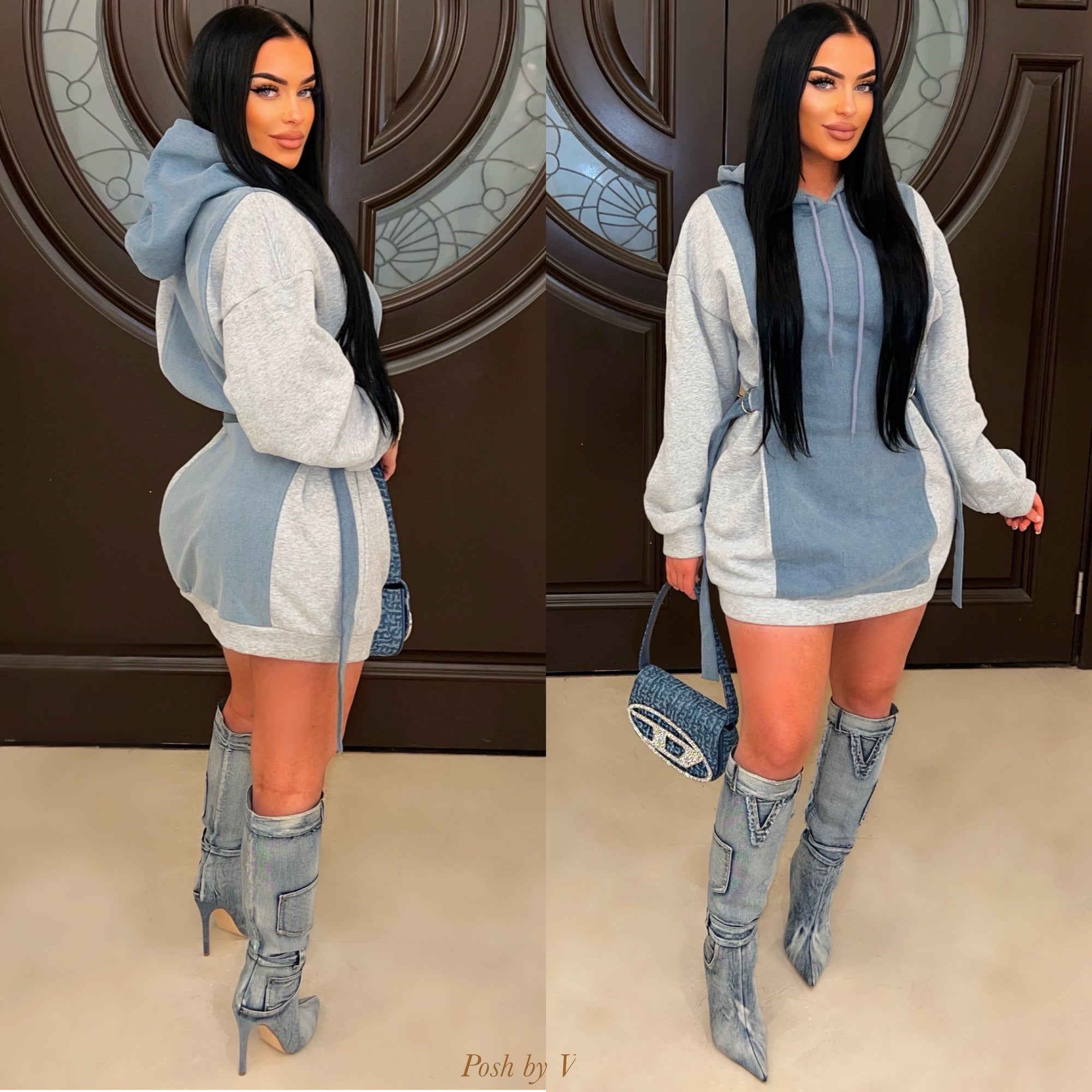 Gigi jeans boots (Blue)