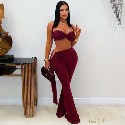 Miranda pants set (Wine)