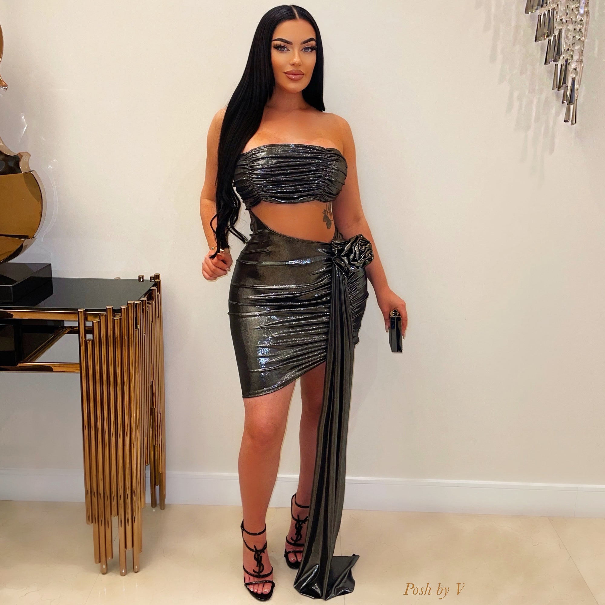 Suela glam dress (Silver)