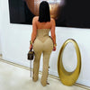 Western laced jumpsuit (Nude/brown)