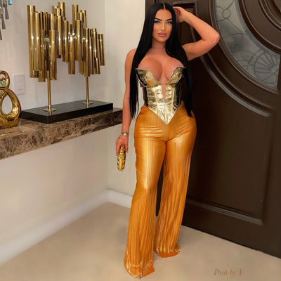 Chic glam palazzo pants (Orange)