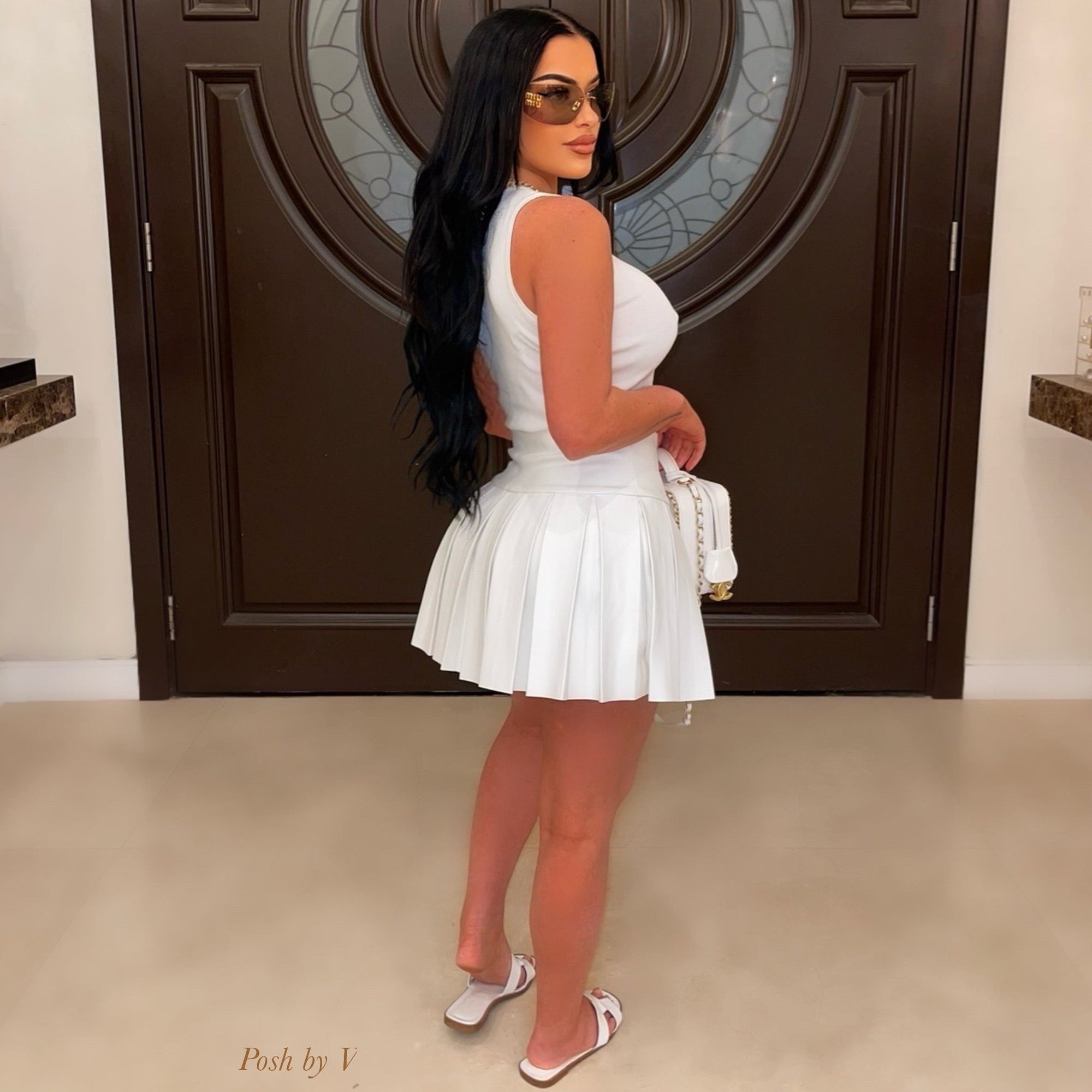 Koko skater skirt set (Olive)