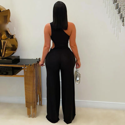Paez palazzo jumpsuit (Black/silver)